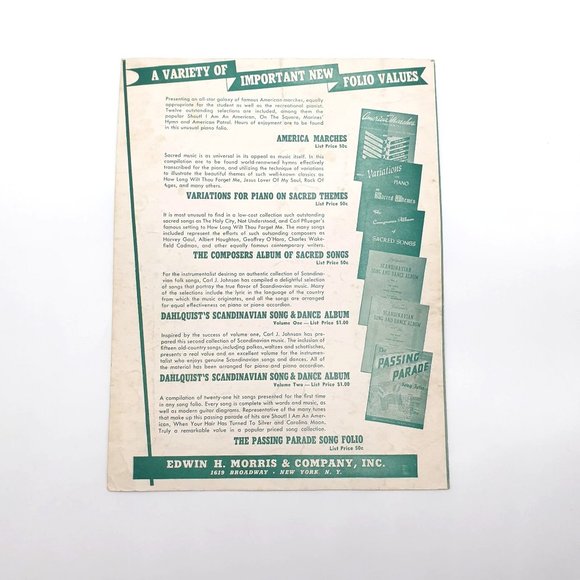 Vintage Sheet Music 1943 Pistol Packin' Mama Al Dexter OKEH Records - Picture 4 of 4